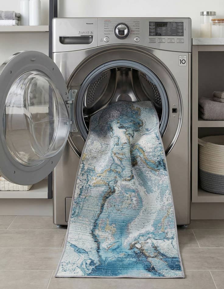 Detail image of 2' x 5'  Washable Modern Indoor / Outdoor Runner Rug