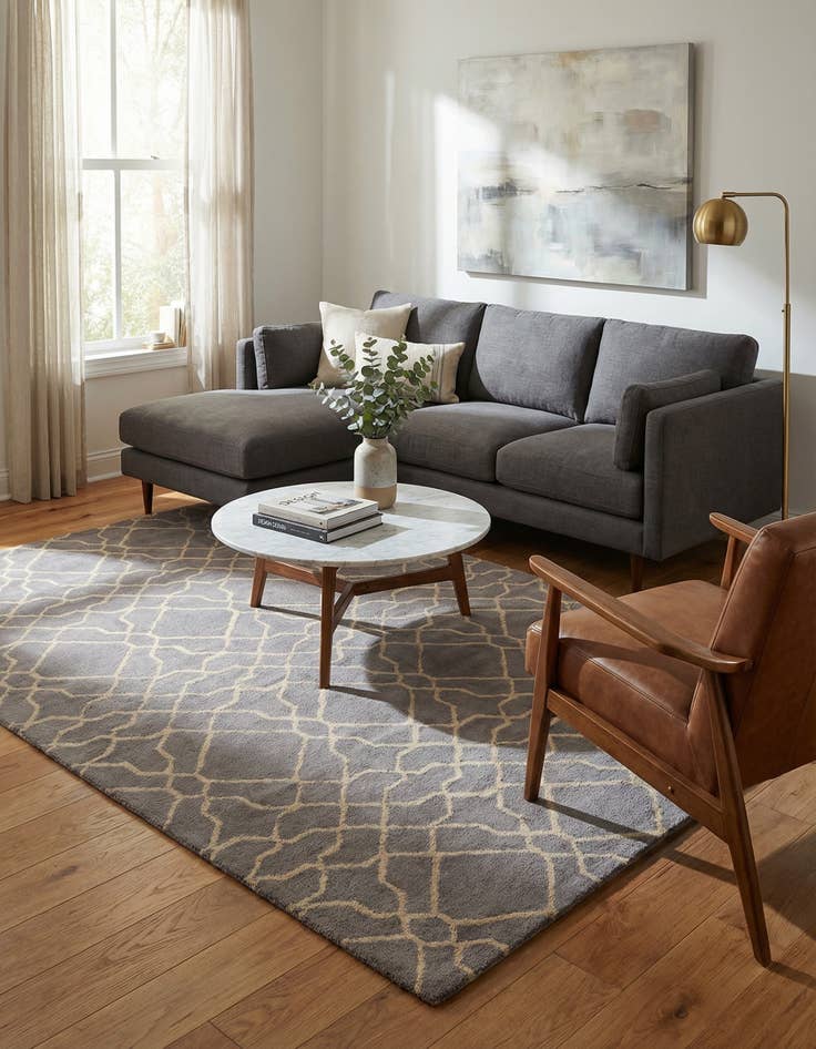 Detail image of 5' 1 x 8' Luna Wool Rug