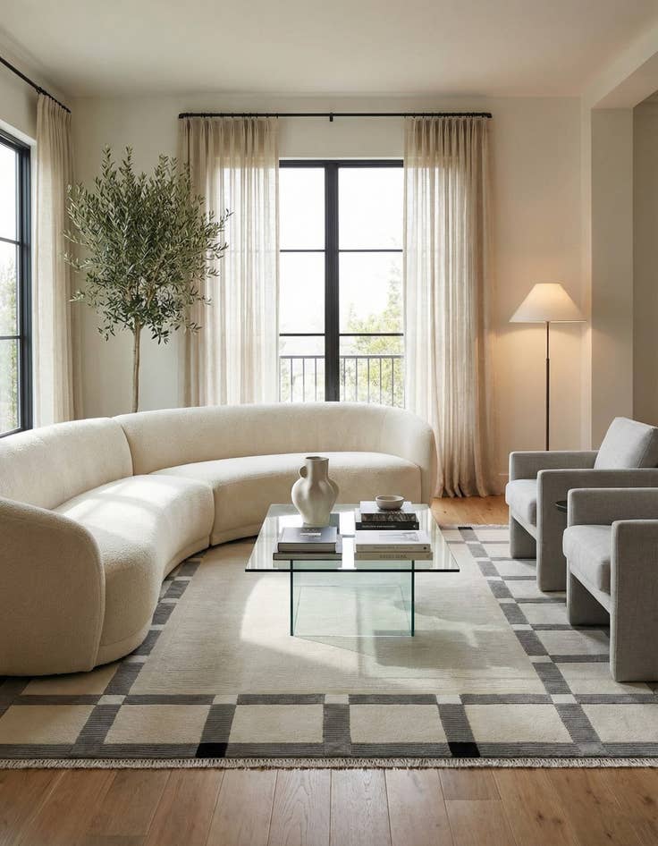 Detail image of  5' 6 x 7' 9  Hand Knotted Darya Wool Rug