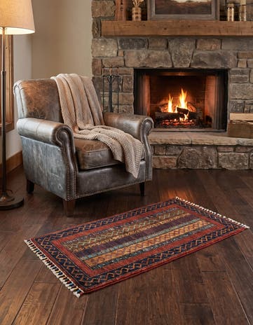 1' 7 x 3' 3 Hand Knotted Kazak Rug