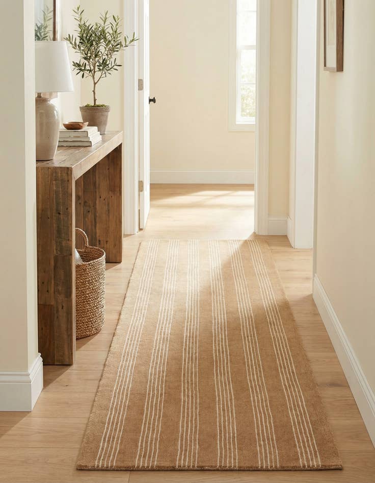 Detail image of  3' 3 x 10' Jill Zarin Striped Wool Runner Rug