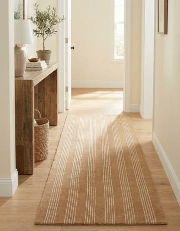 3' 3 x 10' Jill Zarin Striped Wool Runner Rug