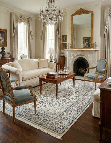 4' 4 x 6' 8 Hand Knotted Nain Rug