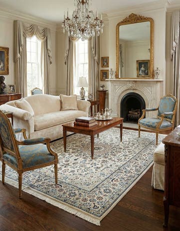 4' 4 x 6' 8 Hand Knotted Nain Rug