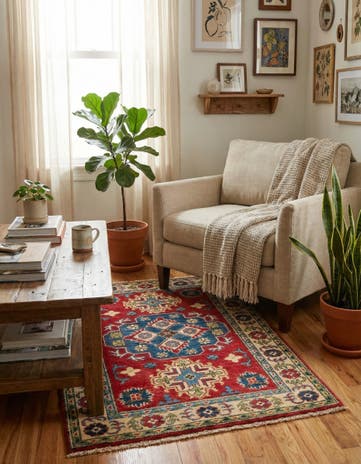 2' 9 x 3' 9 Hand Knotted Kazak Rug