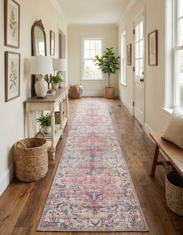 2' 7 x 19' 8 Washable Nostalgia Runner Rug
