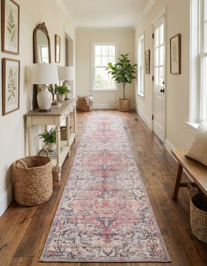 2' 7 x 19' 8 Washable Nostalgia Runner Rug