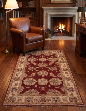 3' 3 x 4' 11 Hand Knotted Ziegler Rug