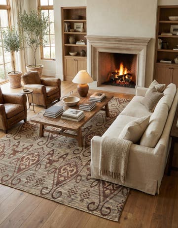 5' 7 x 7' 10 Hand Knotted Modern Ziegler Rug