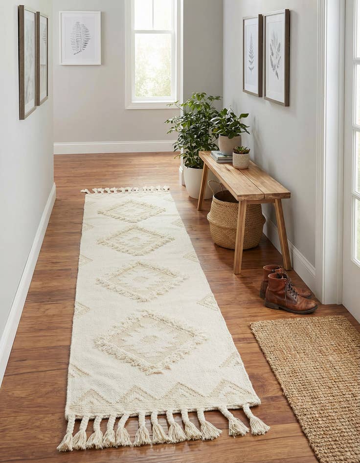 Detail image of  2' 7 x 10'  Hand Woven Arizona Wool Runner Rug