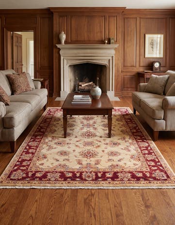 5' 1 x 6' 10 Hand Knotted Ziegler Rug