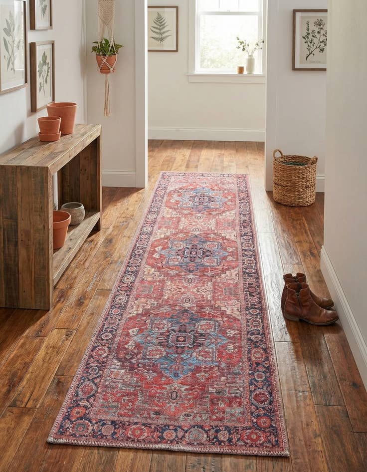 Detail image of 2' x 8'  Washable Maahru Runner Rug