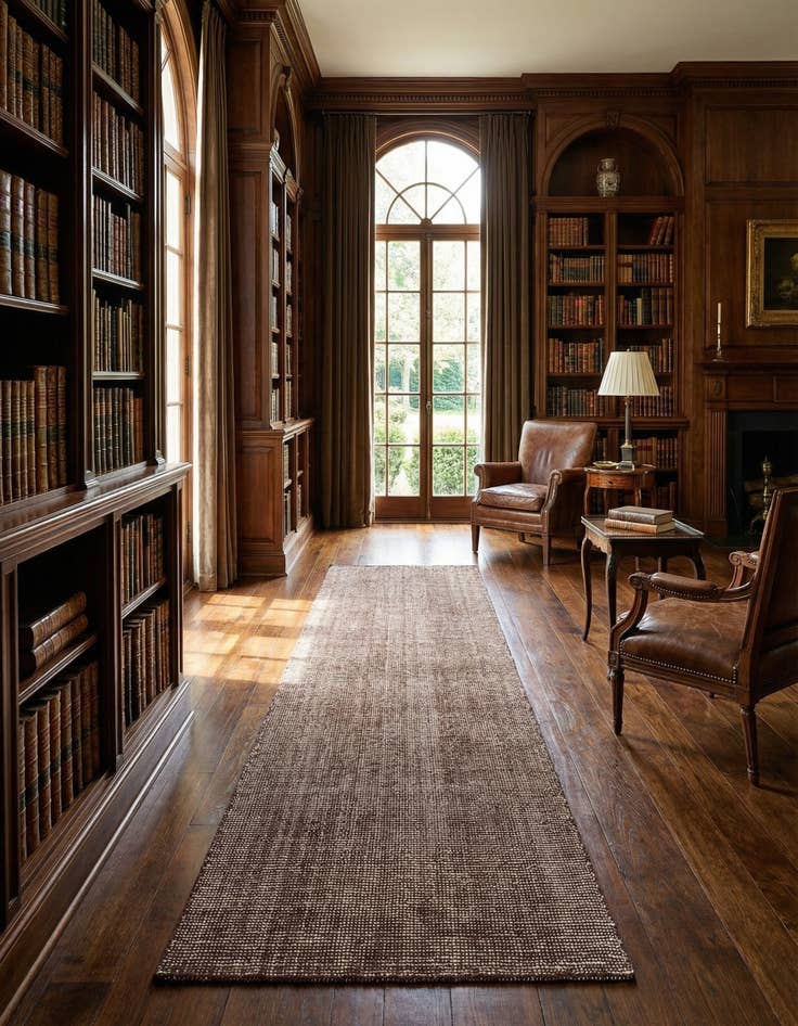 Detail image of 2' 7 x 10'  Hand Woven Jill Zarin English Manor Wool Runner Rug