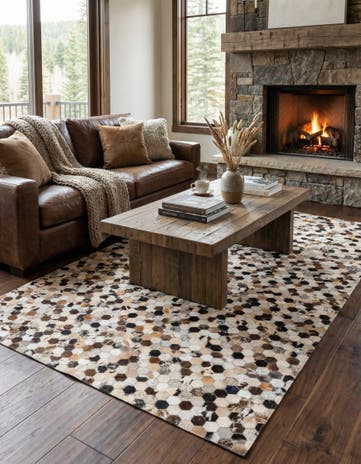 5' 2 x 8' Cowhide Rug