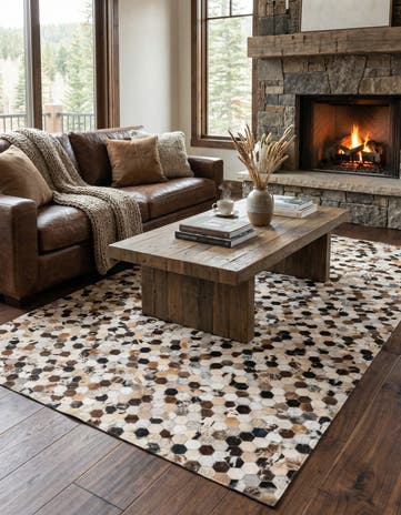 5' 2 x 8' Cowhide Rug