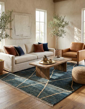 5' 2 x 6' 7 Hand Knotted Moroccan Wool Rug