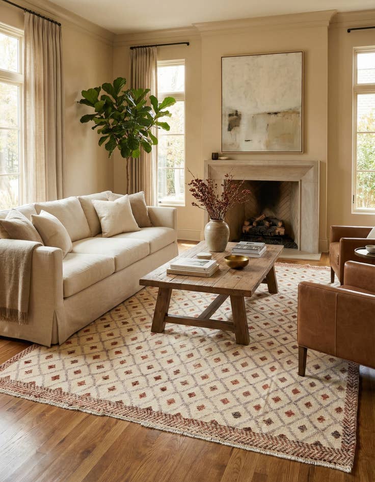 Detail image of 7' 8 x 10' 6  Hand Knotted Darya Wool Rug