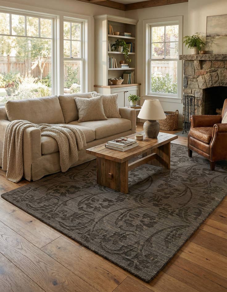 Detail image of 5' 2 x 7' 10 Agra Wool Rug