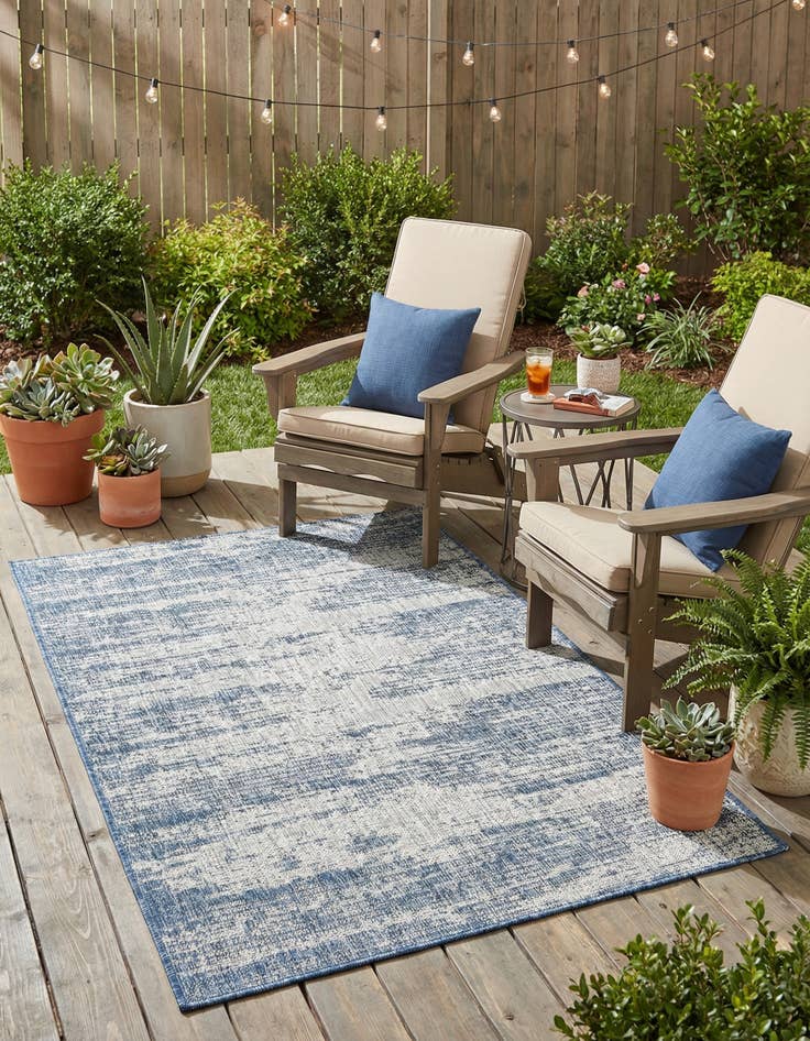 Detail image of 3' x 5' 3  Washable Modern Indoor / Outdoor Rug