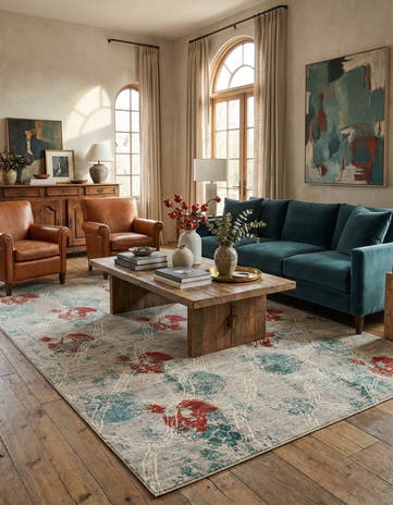 6' 6 x 10' 2 Hand Knotted Anar Rug