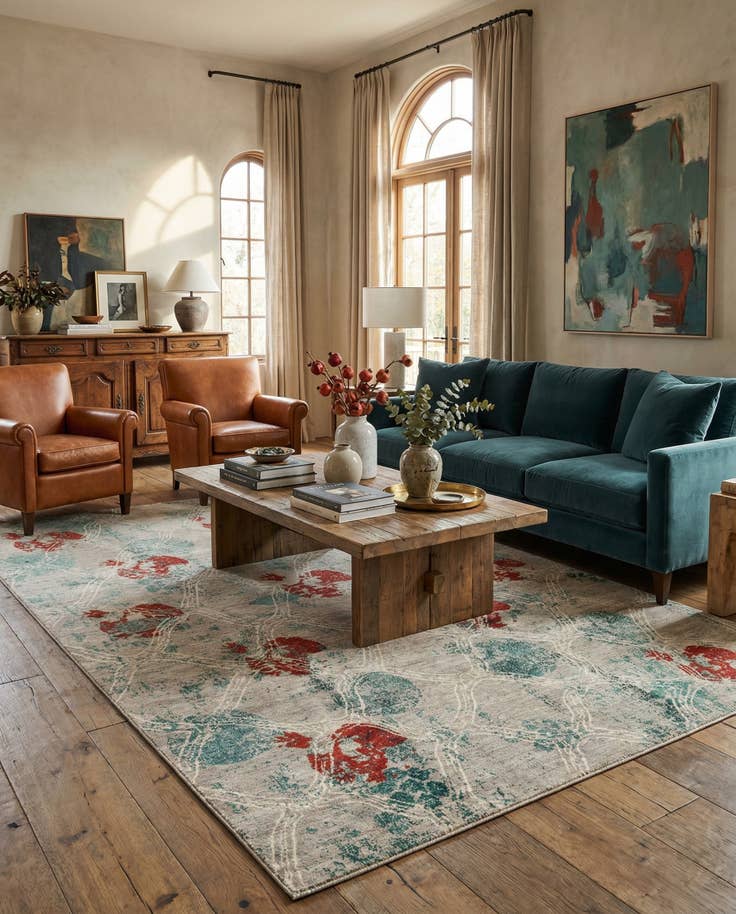 Detail image of 6' 6 x 10' 2 Hand Knotted Anar Rug