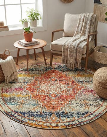 Washable Arte Round Rug