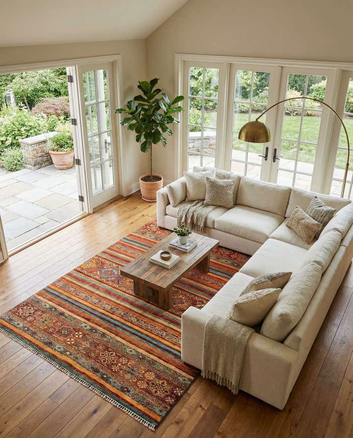 5' 9 x 7' 7 Torkman Wool Rug