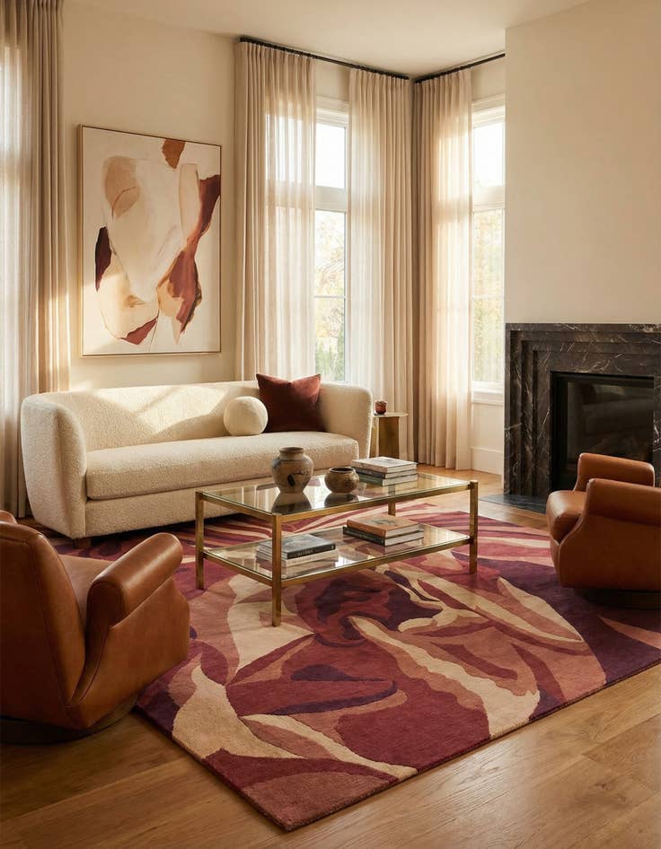 Detail image of  6' 3 x 9'  Hand Knotted Nepal Wool Rug