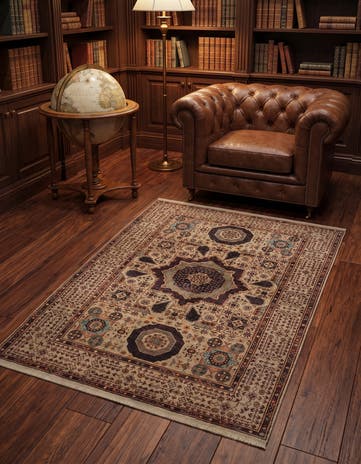 4' 1 x 5' 8 Hand Knotted Mamluk Ziegler Rug