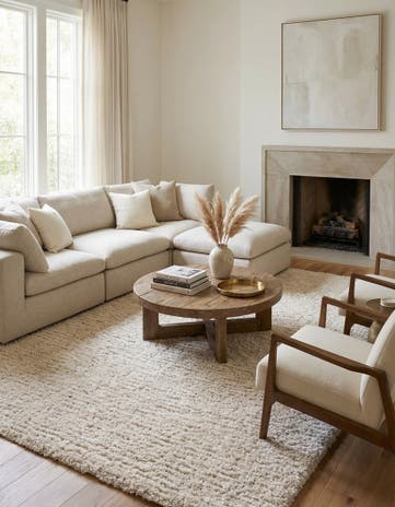 Linen Infinity Shag Rug
