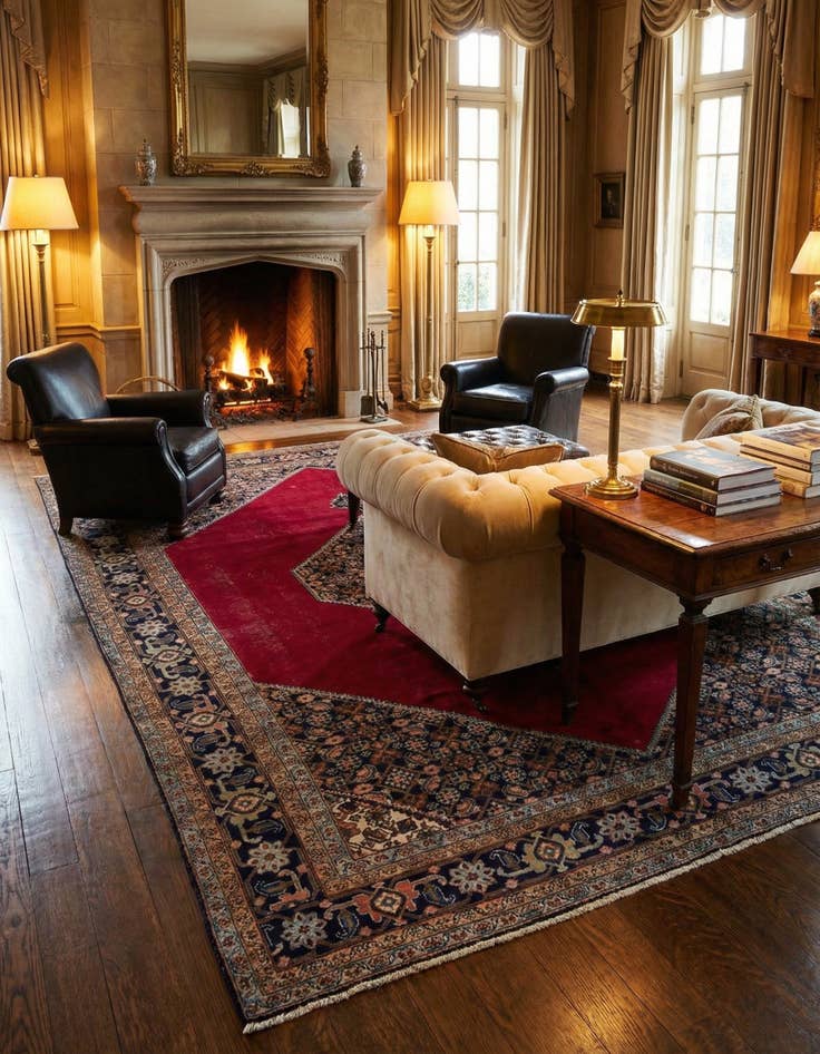 Detail image of 7' 4 x 10' 9  Hand Knotted Tabriz Persian Wool Rug