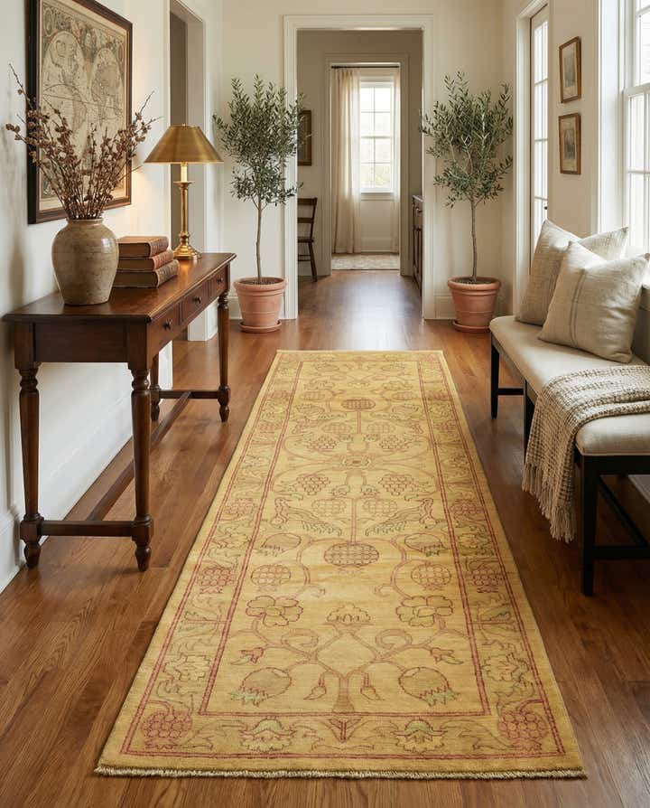 2' 9 x 8' 8 Hand Knotted Peshawar Ziegler Runner Rug