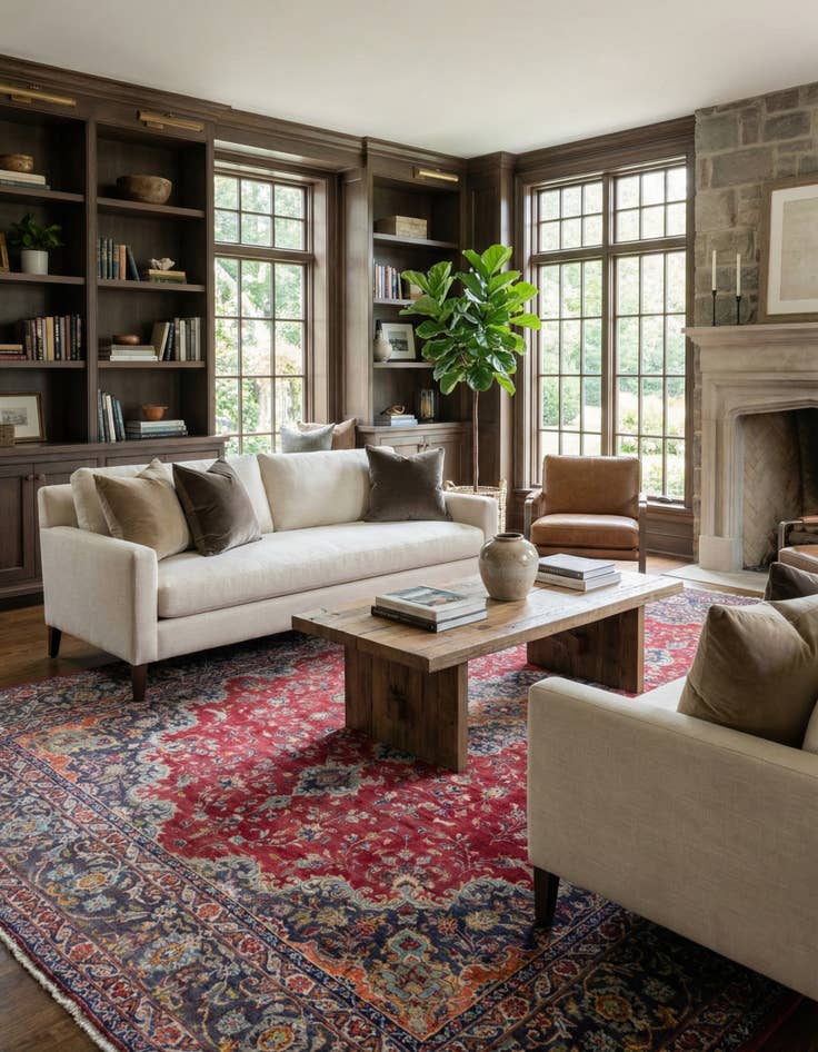 Detail image of  9' 8 x 12' 7  Hand Knotted Mashad Persian Wool Rug