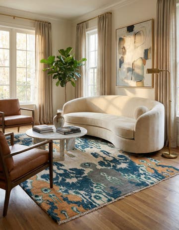 5' 1 x 8' 3 Hand Knotted Darya Rug