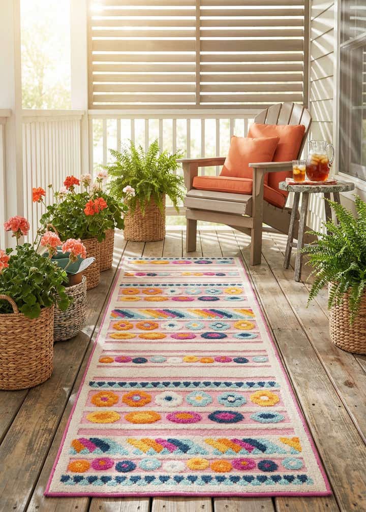 2' x 8' Easy-Clean Aruba Indoor / Outdoor Runner Rug