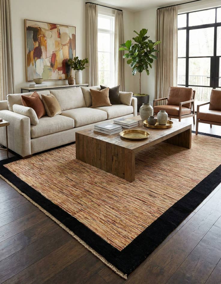 Detail image of 5' 11 x 9' 7  Hand Knotted Modern Ziegler Rug