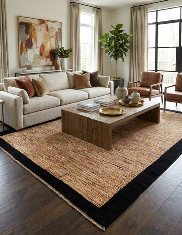 5' 11 x 9' 7 Hand Knotted Modern Ziegler Rug