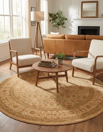 Cream Kensington Round Rug