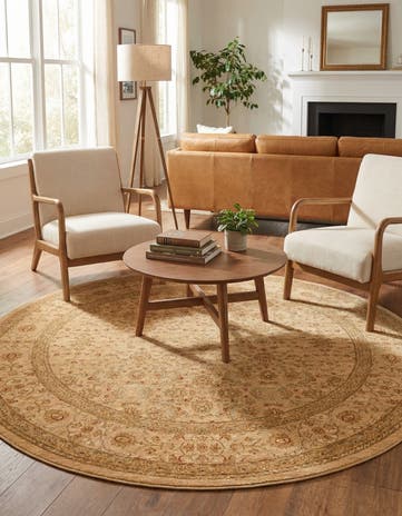 Cream Kensington Round Rug