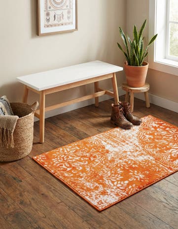 Orange Monte Carlo Rug
