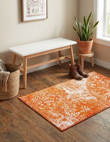 Orange Monte Carlo Rug
