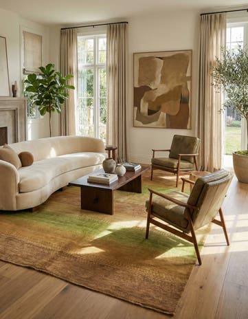 5' 4 x 7' 4 Hand Knotted Modern Ziegler Rug
