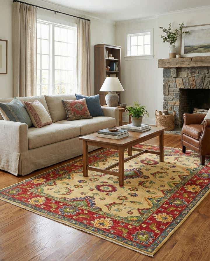4' 2 x 5' 8 Hand Knotted Kazak Rug