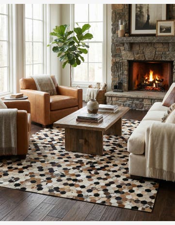5' 1 x 7' 11 Cowhide - Patchwork Rug
