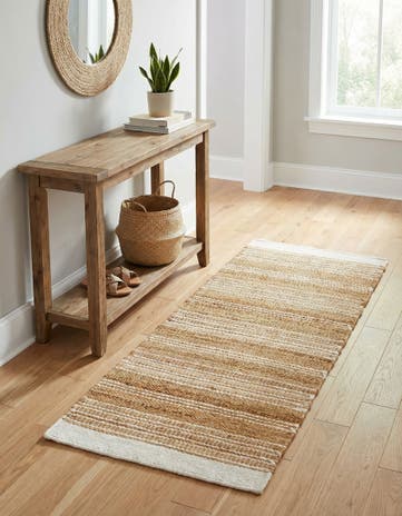 Natural Hand Woven Lariat Runner Rug
