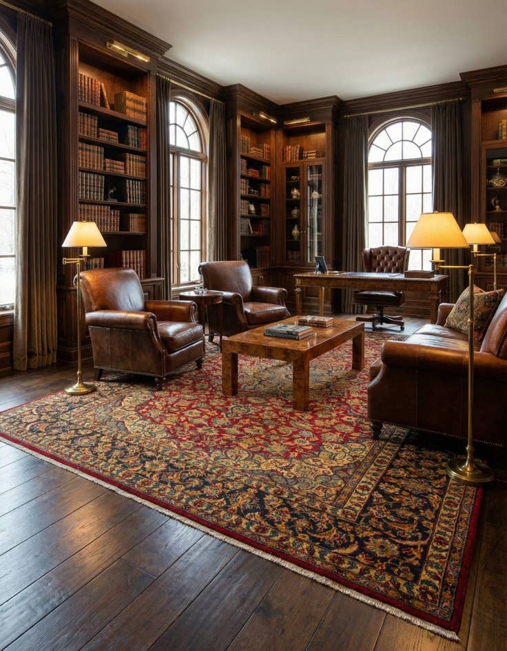 Detail image of  9' 10 x 12' 10  Hand Knotted Isfahan Persian Wool Rug