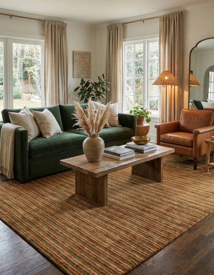 Detail image of 5' 1 x 6' 2 Juma Wool Rug