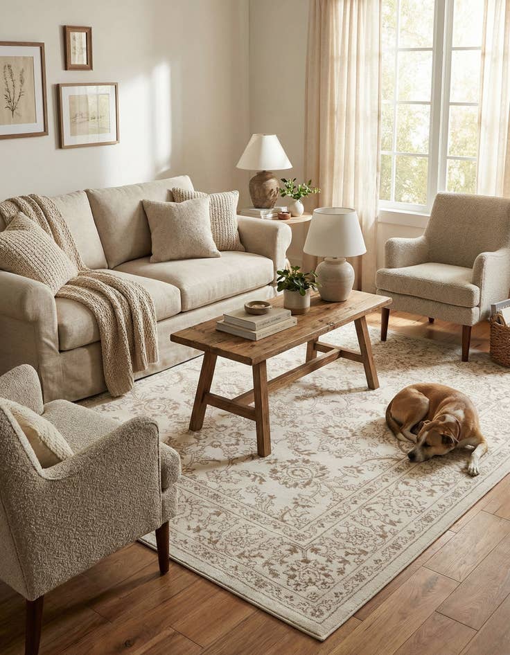 Detail image of  6' 1 x 6' 1 Charlotte Square Rug