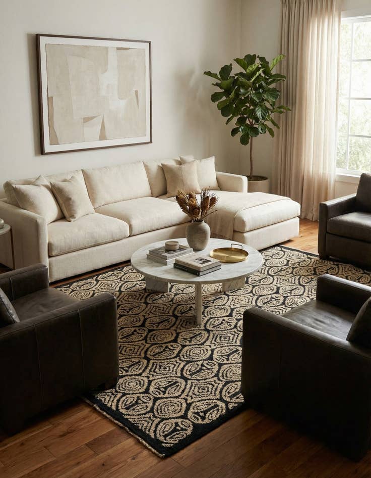 Detail image of 8' 8 x 10' 3  Hand Knotted Darya Wool Rug