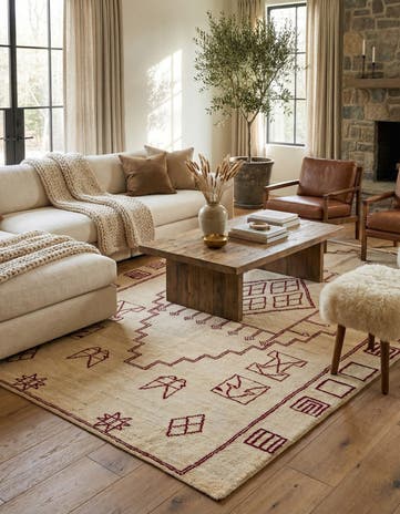 6' 4 x 9' 8 Hand Knotted Darya Wool Rug